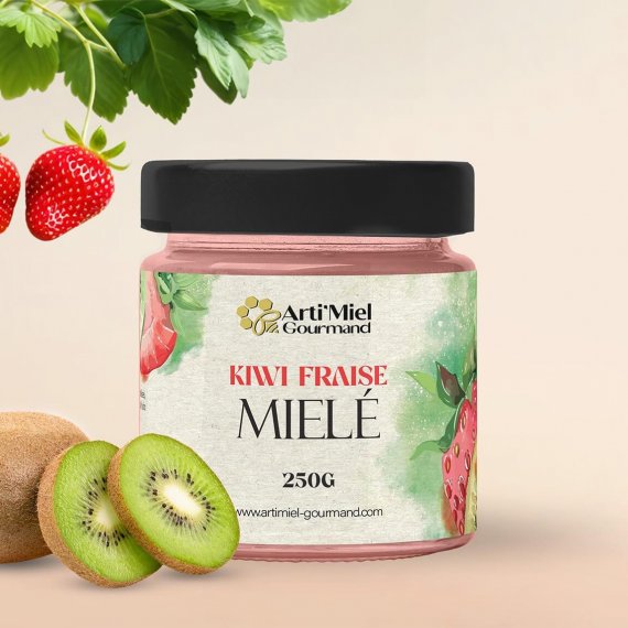 Miel crémeux fraise & kiwi
