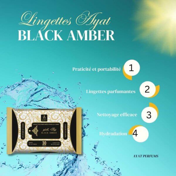 Lingettes Intimes Black Amber – Ayat Perfumes