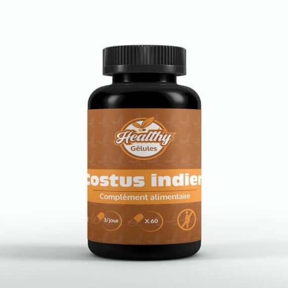Gélules de Costus Indien HEALTHY – complément alimentaire naturel pour digestion, immunité et purification – flacon 60 gélules