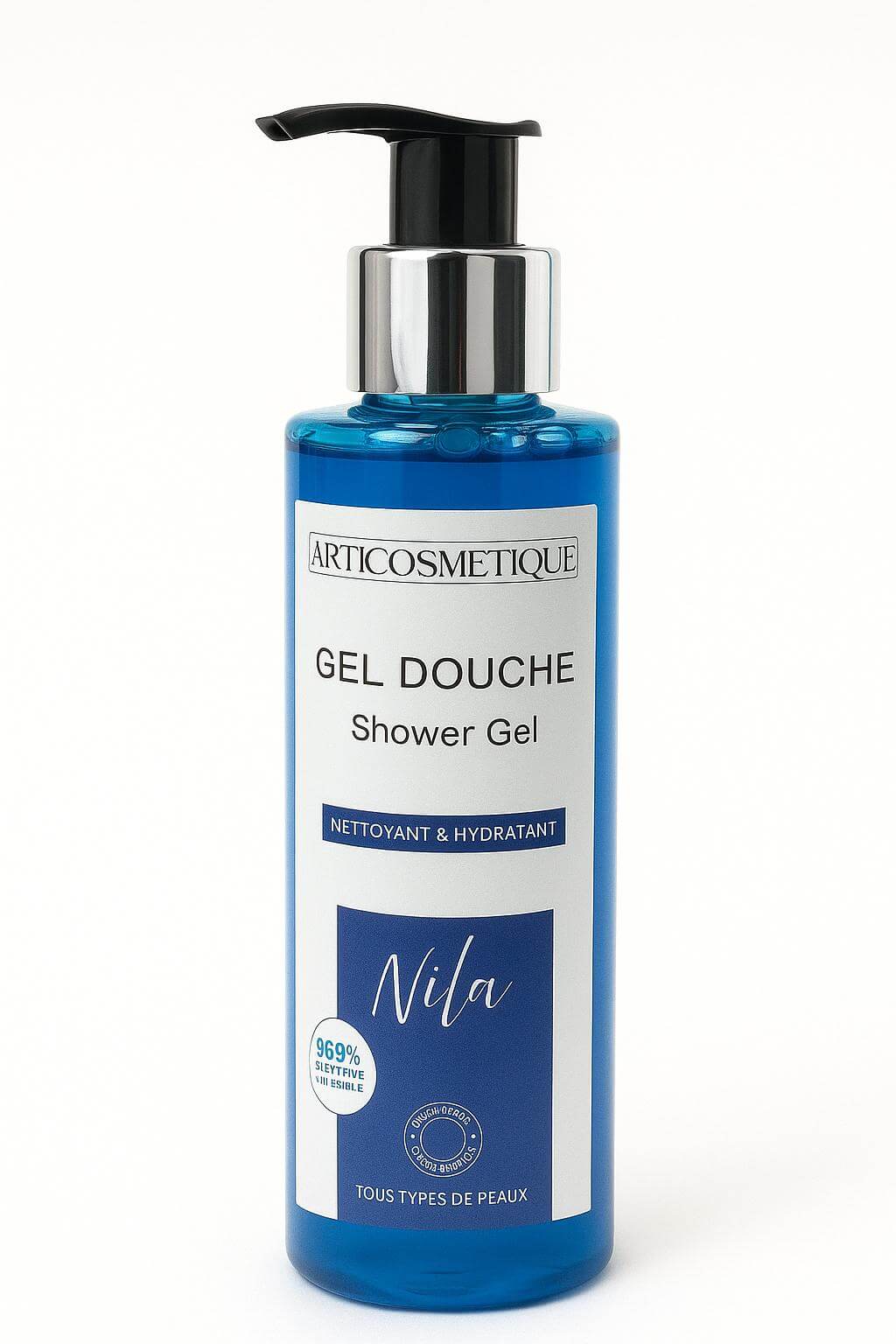 Gel douche Nila hydratant ART’COSMÉTIQUE pour tout type de peau – soin nettoyant et éclat naturel