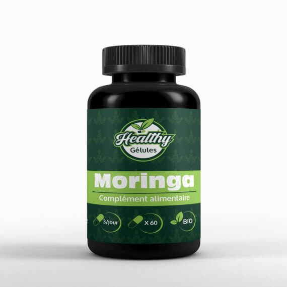 Gélules de Moringa HEALTHY – complément alimentaire naturel pour énergie, vitalité et défenses naturelles – flacon 60 gélules