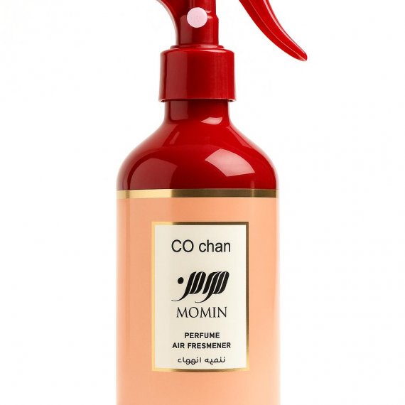 Spray textile Coco Chan – Momin 265ml, parfum oriental inspiré de Dubaï pour linge, maison et voiture.