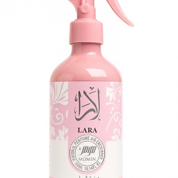Spray textile Lara – Momin 265ml, parfum oriental inspiré de Dubaï pour linge, maison et voiture