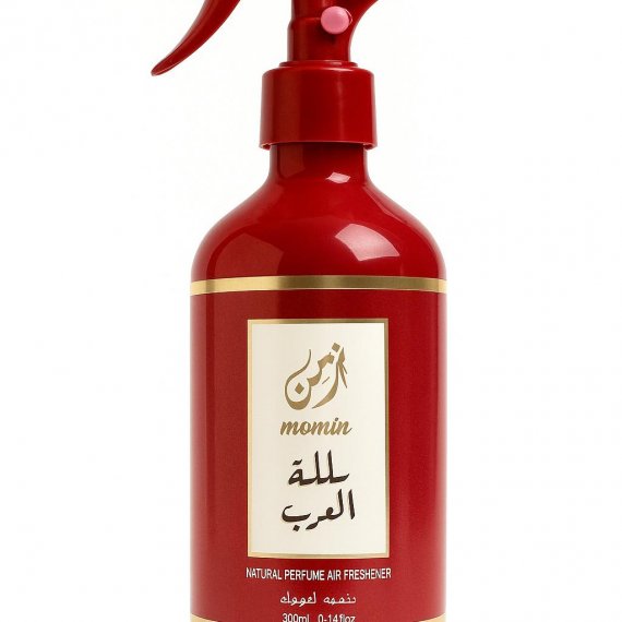 Spray textile Ameerat – Momin 265ml, parfum oriental inspiré de Dubaï pour linge, maison et voiture.